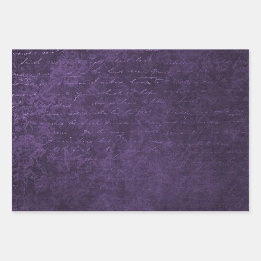 Störte Lila Damaskus Geschenkpapier Set (Vorderseite 2)