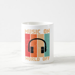 Störte Musik auf der Welt der Musik Kaffeetasse