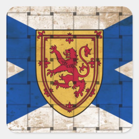 Störte Nova Scotia-Flagge Quadratischer Aufkleber (Vorderseite)