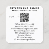 *~* Störte QR AP49 Blume Pastelholz Quadratische Visitenkarte (Rückseite)