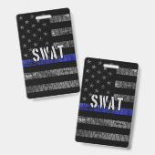 Störte SWAT-Polizeiflagge Ausweis (Vorder- & Rückseite)