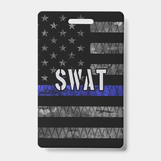 Störte SWAT-Polizeiflagge Ausweis (Vorderseite)