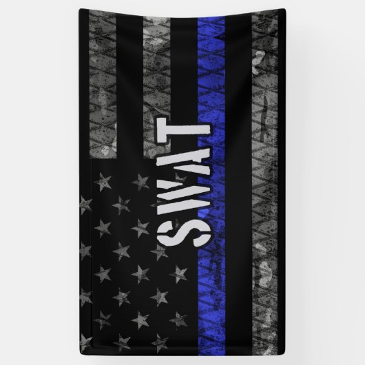 Störte SWAT-Polizeiflagge Banner (Vertikal)