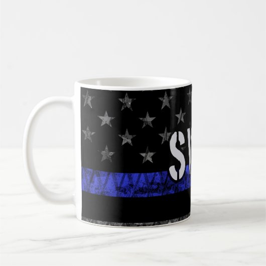 Störte SWAT-Polizeiflagge Kaffeetasse (Links)