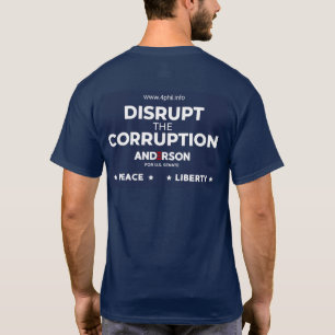 Störung des zweiseitigen T - Shirt der Korruption