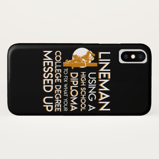 Störungssucher-Verlegenheits-Uni-Grad oben Case-Mate iPhone Hülle (Rückseite (Horizontal))