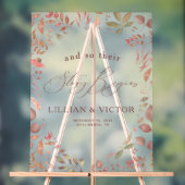 Story beginnt Herbstverläufe Hochzeit Willkommen Acrylschild (Neutral)