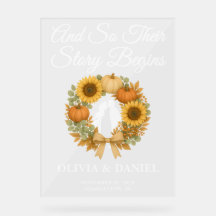 Story Begins Pumpkin Wreath Hochzeit im Herbst Wil