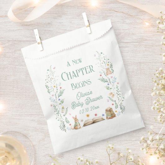 Story Book A New Chapter Baby Shower Geschenktütchen (Ausgeschnitten)