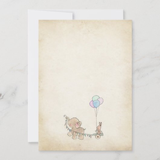 Story Book Baby Shower Einladung (Rückseite)