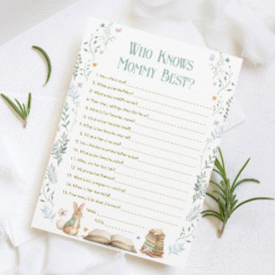Story Book Baby Shower Wer kennt Mama am besten Ka Einladung