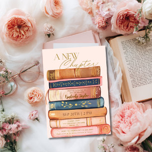 Story Book Library a New Kapitel Brautparty Einladung
