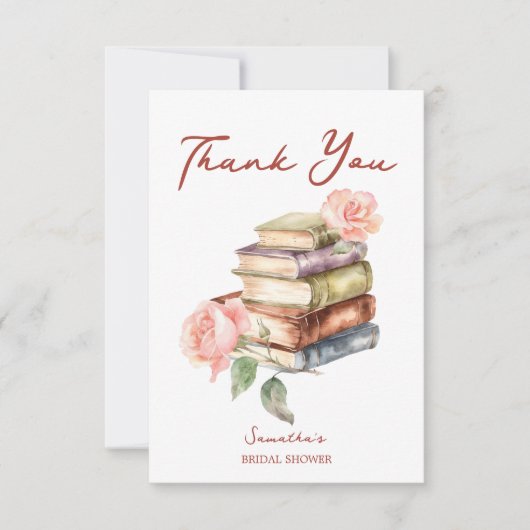 Story book New Kapitel Brautparty Dankeskarte (Vorderseite)