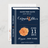 Story Book Save the Date Ankündigungspostkarte (Vorne/Hinten)