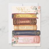 Story Book The Next Kapitel Floral Brautparty Einladung (Vorderseite)
