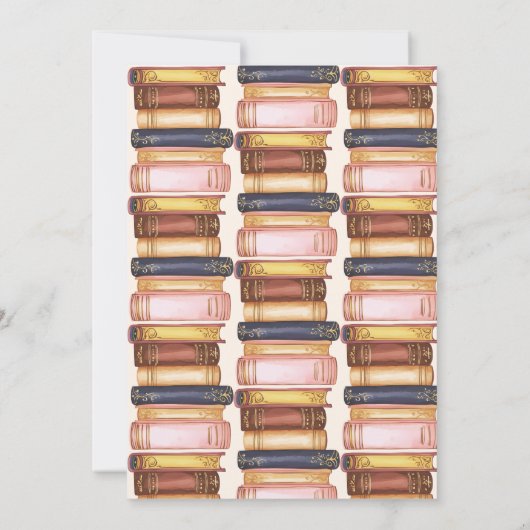 Story Book The Next Kapitel Floral Brautparty Einladung (Rückseite)