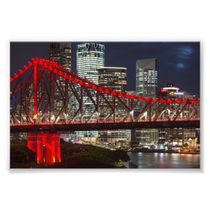Story bridge Brisbane City Skyline Australien Däm Fotodruck