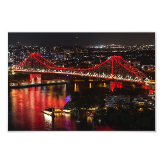 Story bridge & Brisbane City Skyline Australien Fotodruck (Vorne)