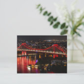 Story bridge & Brisbane City Skyline Australien Postkarte (Stehend Vorderseite)