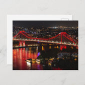 Story bridge & Brisbane City Skyline Australien Postkarte (Vorne/Hinten)