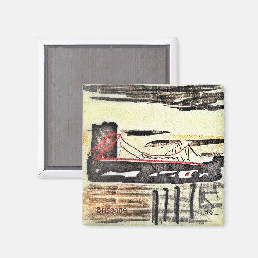 Story Bridge Brisbane Magnet (Vorderseite/Rückseite)
