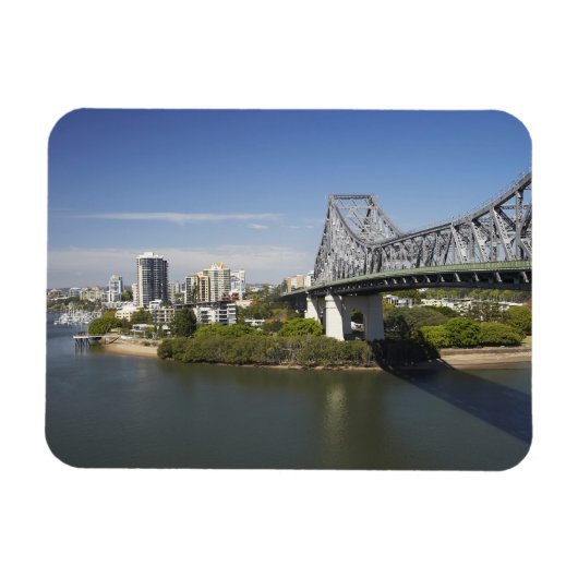 Story Bridge, Brisbane River und Kangaroo Magnet (Horizontal)