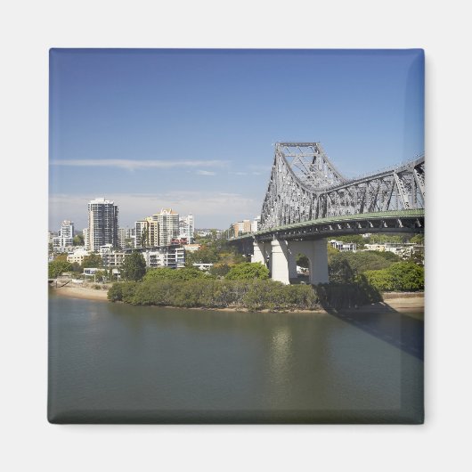 Story Bridge, Brisbane River und Kangaroo Magnet (Vorne)