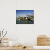 Story Bridge, Brisbane River und Kangaroo Poster (Küche)