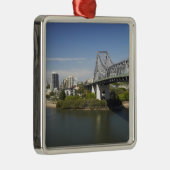 Story Bridge, Brisbane River und Kangaroo Silbernes Ornament (Rechts)