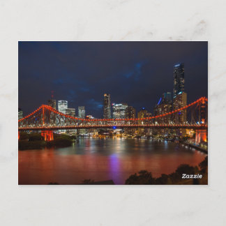 Story Bridge und Stadt in der Abenddämmerung, Bris Postkarte