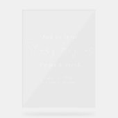 Story fängt Elegant Wedding Willkommen Akryllische Acrylschild (Vorderseite)