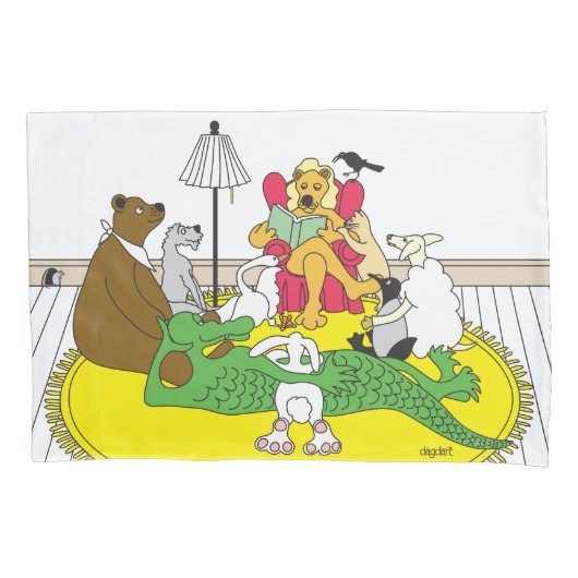 Story Hour Whimsical Pillowcase Kissenbezug (Vorderseite)
