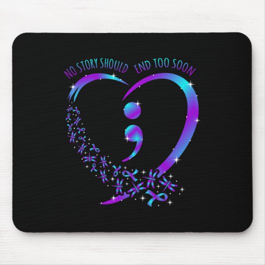 Story sollte das glückliche Selbstmordbewusstsein  Mousepad (Vorne)