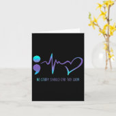 Story sollte zu bald beenden Suizidbewusstsein Men Karte (Gelbe Blume)