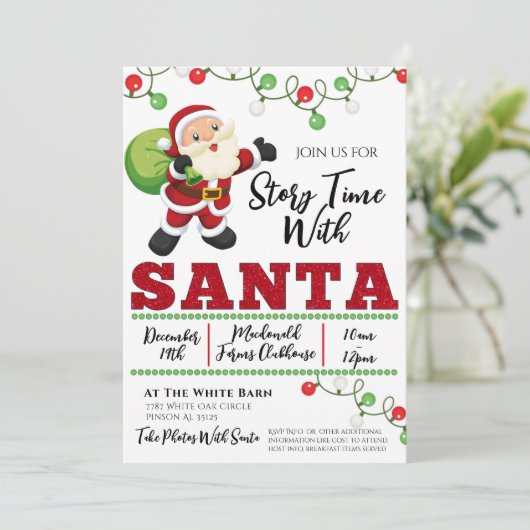 Story Time mit der Einladung (Stehend Vorderseite)