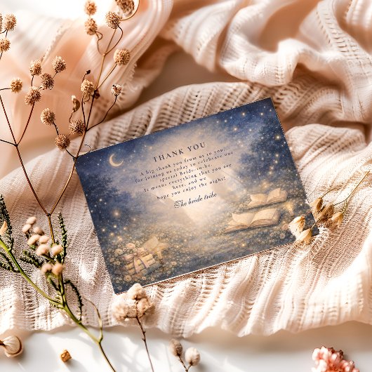 Storybook A New Chapter Bridal Shower Dankeskarte