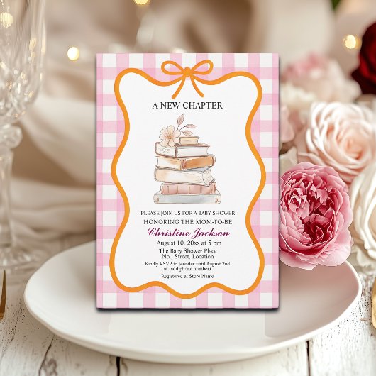Storybook "A New Chapter" Coquette Babydusche Einladung