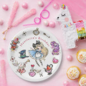 Storybook Alice Birthday Celebration Plates Pappteller (Party)