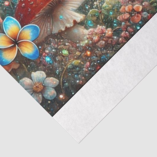 Storybook Alice Magical Mushroom Decoupage Seidenpapier (Ausschnitt)