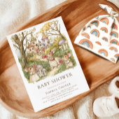 Storybook Animals Watercolor Kinderdusche Einladung