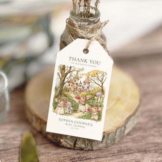 Storybook Animals Watercolor Kinderdusche Geschenkanhänger