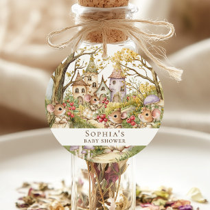 Storybook Animals Watercolor Kinderdusche Runder Aufkleber