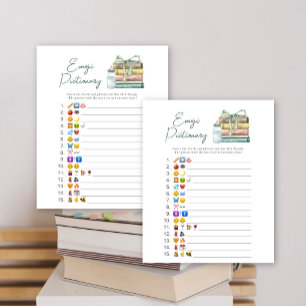 Storybook Baby Dusche Emoji Bilderspiel