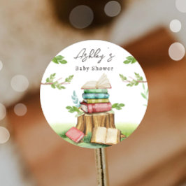 Storybook Baby Showbook Bücher Neues Kapitel Runder Aufkleber