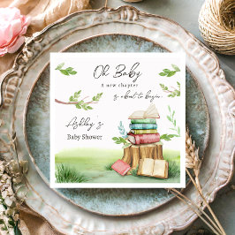 Storybook Baby Showbook Bücher Neues Kapitel Serviette