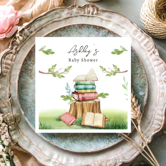 Storybook Baby Showbook Bücher Neues Kapitel Serviette