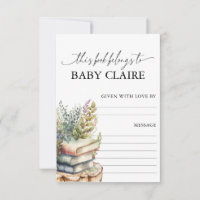 Storybook Baby Shower Book Card