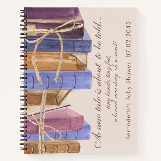 Storybook Baby Shower Customizing Gästebuch Notizblock (Vorderseite)