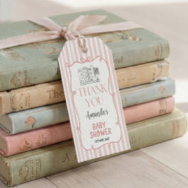 Storybook Baby Shower Gift Tag Geschenkanhänger
