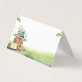 Storybook Baby Shower Kapitel Food Label Dekoratio Visitenkarten (Rückseite)